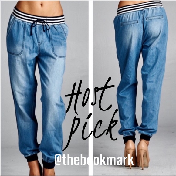 KARA AND KATE Denim - 🆕❗️LAST 1❗️KARA AND KATE DRAWSTRING DENIM PANTS
